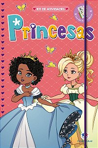 Kit de atividades + lápis de cor - Princesas