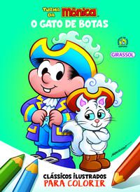 Turma da Mônica Clássicos Ilustrados para Colorir O Gato de Botas