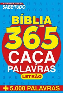 Almanaque Passatempo - Sabe tudo - Bíblia em 365 caça-palavras - Letrão