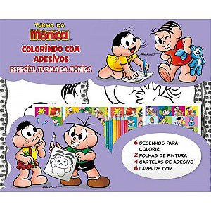 Colorindo com adesivos - Especial - Turma da Mônica