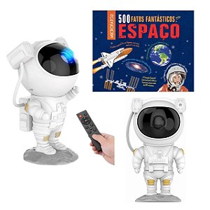 Livro Espaço + Luminária Astronauta