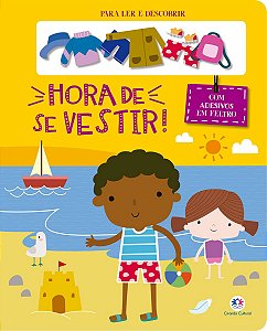 Hora de se vestir! - Livro com adesivos em feltro