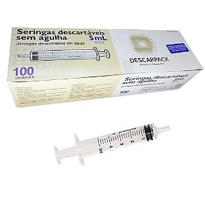 Seringa Descartável s/ Agulha Luer Slip Descarpack 100 unidades