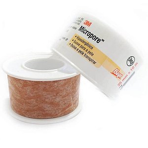 Fita Micropore Bege 3M Hipoalergênico 2 unidades