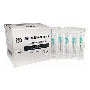 Agulha Hipodérmica Descartável Wiltex 21g (25mm x 0,80mm)