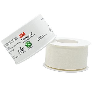 Fita Adesiva Micropore Branca 25mm x 10m 3M 2 unidades