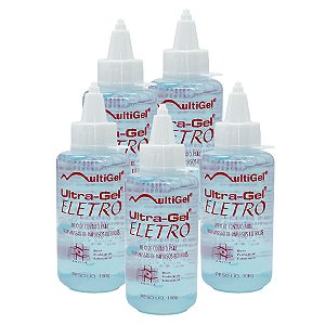 Gel Ecg Azul Ultra Gel Eletro 100g Multigel 5 unidades