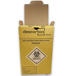 Caixa Coletora para Material Perfurocortante 3 Litros Descarbox 5 unidades