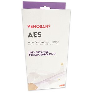 Meia de Compressão Estéril 3/4 Antitrombo AES 18mmHg Ponta Aberta Branca Venosan