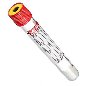 Tubo para Coleta de Sangue Greiner 5ml com Ativador Gel Tampa Vermelha 50 unidades