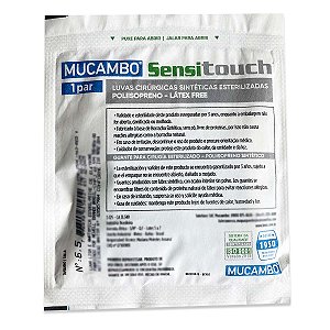 Luva Cirúrgica Sintética Estéril Mucambo 6,5 Sem Pó 1 Par
