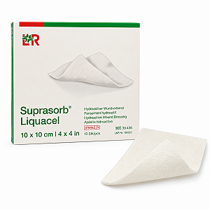 Curativo Hidrofibra Suprasorb Liquacel Estéril 10x10 LR 10 unidades