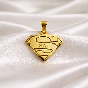 PINGENTE MASCULINO SUPER PAI TRIÂNGULAR