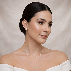 COLAR FEMININO COM PÉROLA DE ÁGUA DOCE "LOUISE"