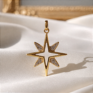 PINGENTE UNISSEX ROSA DOS VENTOS