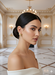 TRIO DE ARGOLAS RETANGULARES