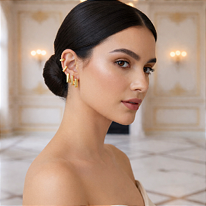 TRIO DE ARGOLAS RETANGULARES "HORIZONTE"