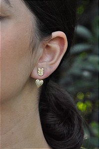 EAR JACKET CORAÇÃO E FLECHA