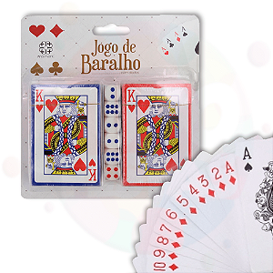 Kit Jogo de Baralho com Dados