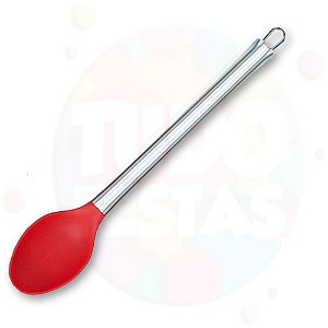 Colher Silicone com Cabo Inox