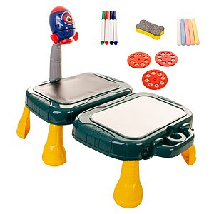 Mesa Projetora de Desenhos Interativos Infantil Lousa Mágica Led Lousa Giz