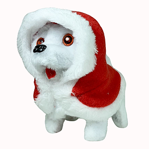 Cachorrinho Natalino Com Som e Movimento