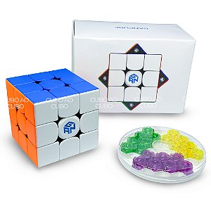 Cubo Mágico Profissional 3x3x3 GAN Monster Go V2 Magnético - Cubo