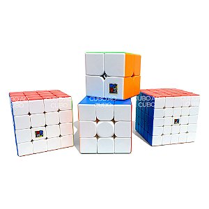 Kit Cubo Mágico Profissional MoYu 2x2 / 3x3 / 4x4 / 5x5