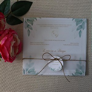 Convite de Casamento Floral Botânico