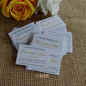 Convite Individual Dourado