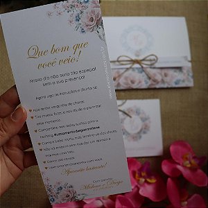 Cartões de Agradecimento Floral para Mesa