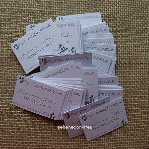 Convite Individual Folhagem Verde