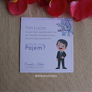 Convite para Pajem ou Dama Lavanda
