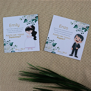 Convite para Pajem ou Dama |  Floral Verde