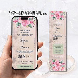 Convite Rosa Sereno - Premium Interativo