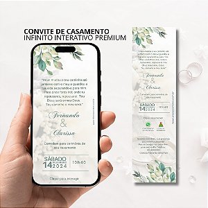 Convite Interativo Premium Verde para Casamento