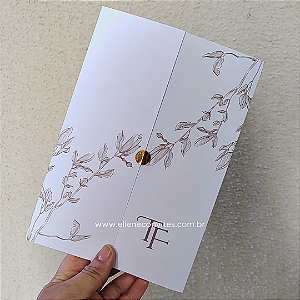 Convite de Casamento mocha mousse