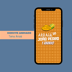 Convite Animado Tema Arraiá