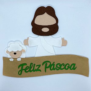 Recorte de feltro para confecção de decoração páscoa - Ele vive!