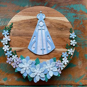 kit de recortes de flores e Nossa Senhora Aparecida para bastidor, guirlanda, enfeite de porta, para presentear , DIY, F