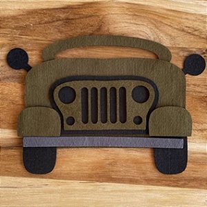 Jipe em feltro para artesanato no tema safari