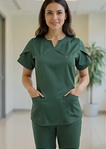 Scrub Feminino Serena - Verde Militar