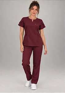 Scrub Feminino Serena - Vinho