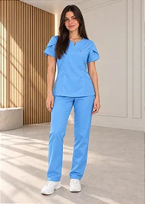 Scrub Feminino Serena - Azul Céu