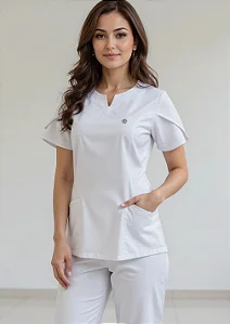 Scrub Feminino Serena - Branco