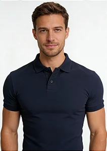Camisa Polo Slim Fit - Marinho