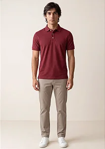 Camisa Polo Slim Fit - Cereja Especial