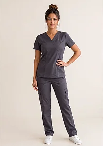 Scrub Feminino Stella - Chumbo