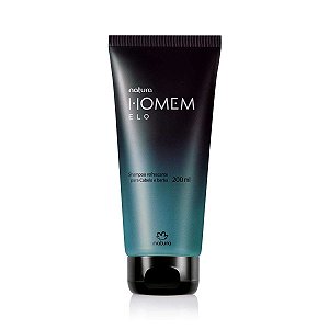 Shampoo Refrescante Para Cabelo e Barba Natura Homem Elo 200 ml