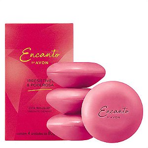Sabonete Barra Encanto Irresistível & Poderosa 4x80g Avon